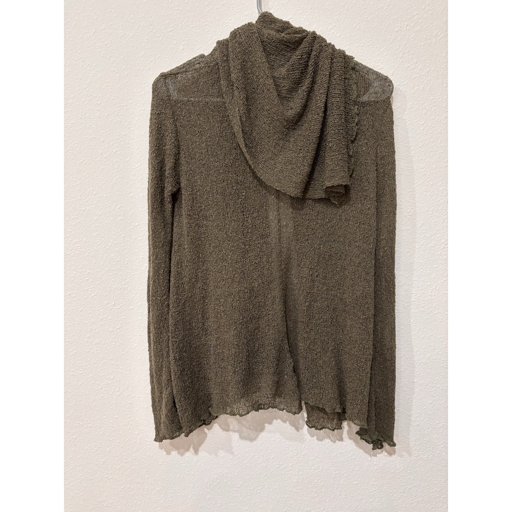 Purp7e Open Front Cardigan S/M‎ Green Rayon Earthy Fairycore Goblincore Mossy - Picture 9 of 16
